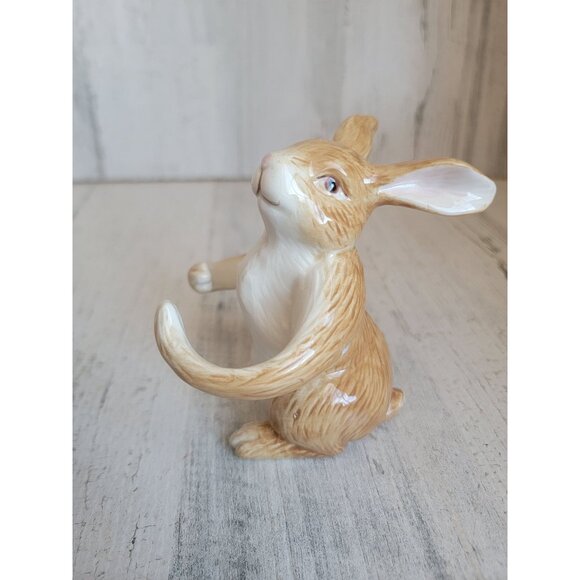 Unique shaped brown bunny ceramic easter home‎ decor - Picture 2 of 6